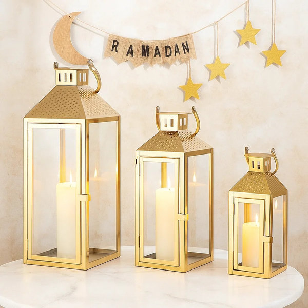 طقم فانوس كبير معدن 3 ق [ عبوة 4 ]