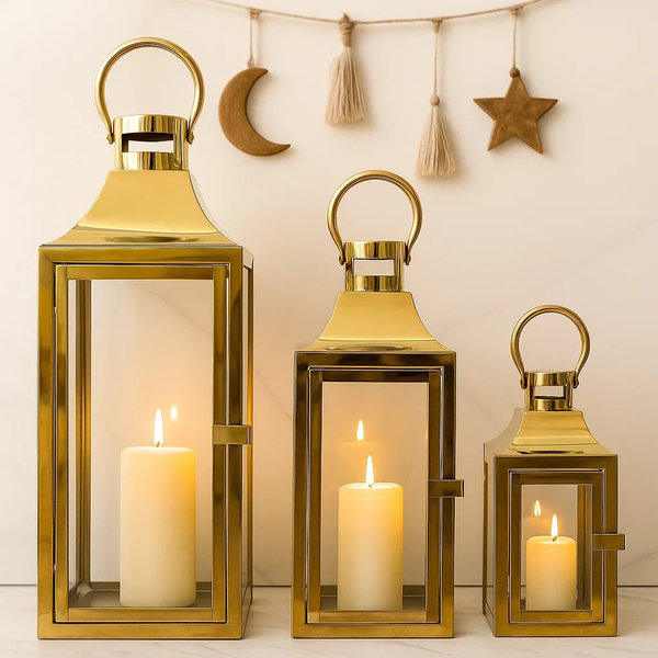 طقم فانوس كبير معدن 3 ق [ عبوة 4 ]