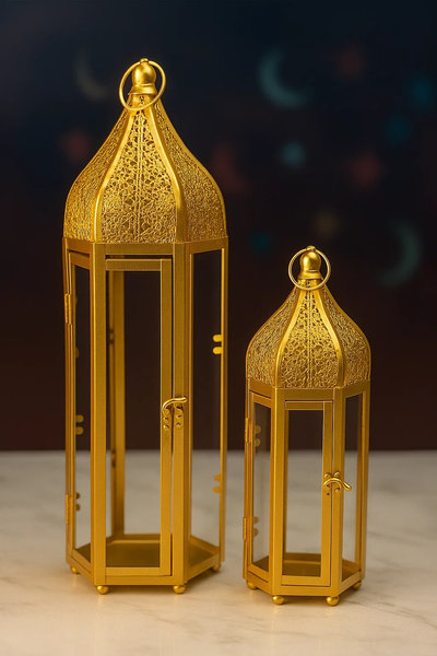 طقم فانوس كبير معدن 2 ق [ عبوة 6 ]