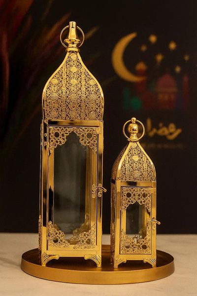 طقم فانوس كبير معدن 2 ق [ عبوة 6 ]