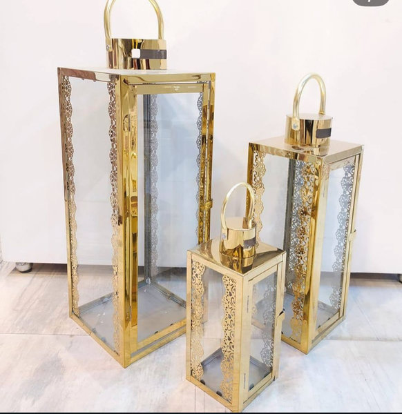 طقم فانوس كبير معدن 3 ق [ عبوة 4 ]