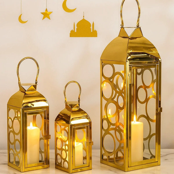 طقم فانوس كبير معدن 3 ق [ عبوة 4 ]