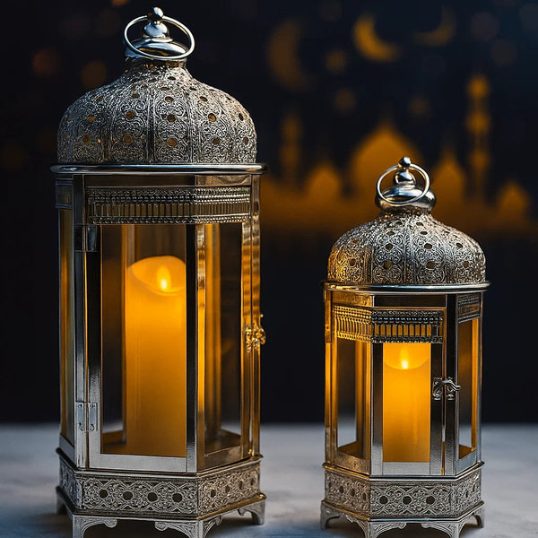 طقم فانوس كبير معدن 2 ق [ عبوة 4 ]