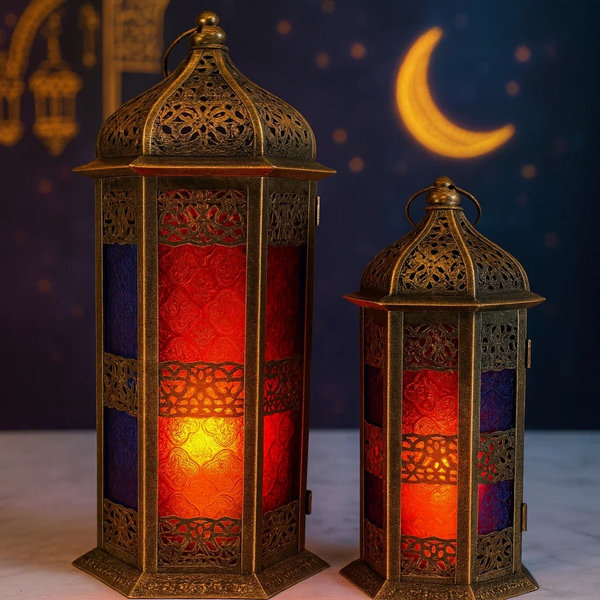 طقم فانوس كبير معدن 2 ق [ عبوة 4 ]