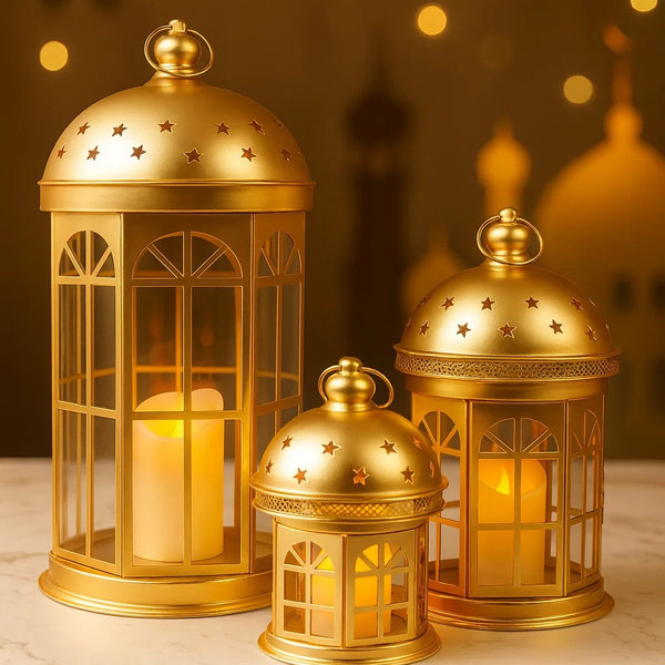 طقم فانوس كبير معدن 3 ق [ عبوة 2 ]