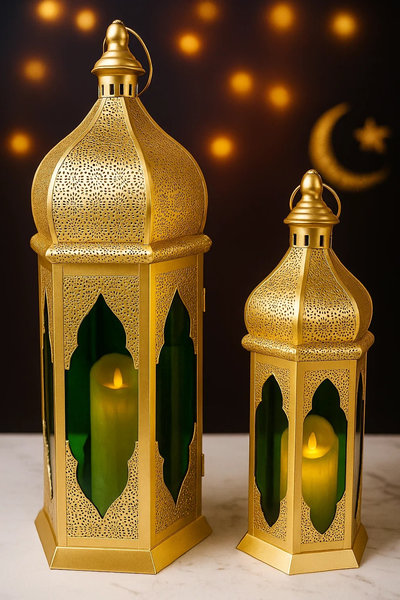 طقم فانوس كبير معدن 2 ق [ عبوة 4 ]