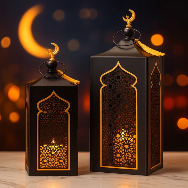 طقم فانوس كبير معدن 2 ق [ عبوة 4 ]