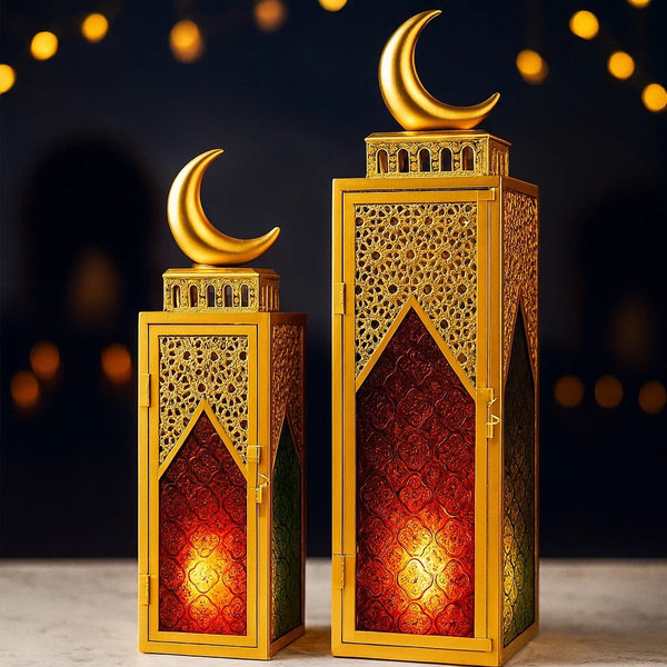 طقم 2 ماذنة ديكور ابيض   [ عبوة 6 ]