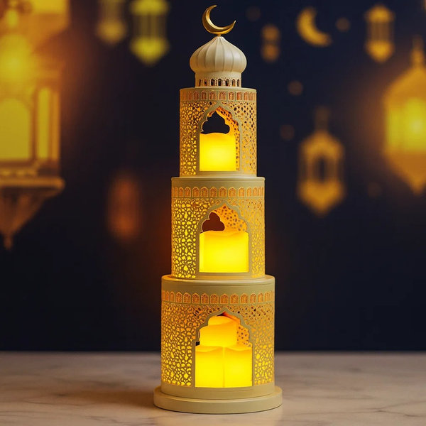 برج ماذنة ابيض 3 دور [ عبوة 6 ]