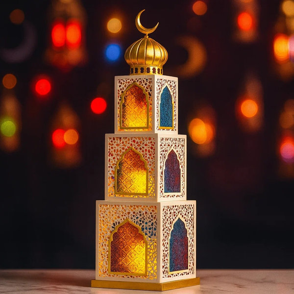 برج ماذنة 3 دورزجاج الوان [ عبوة 6 ]