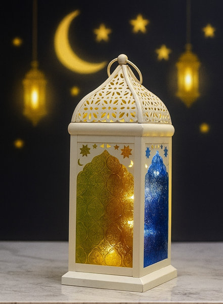 ديكور فانوس زجاج الوان [ عبوة 24 ]