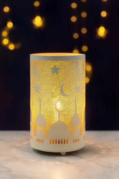 ديكور اسلامي ابيض وسط [ عبوة 72 ]