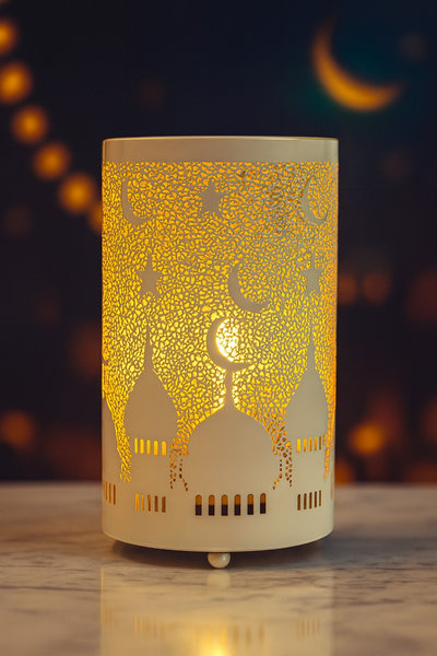 ديكور اسلامي ابيض كبير [ عبوة 48 ]