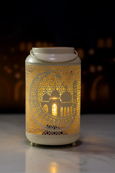 ديكور اسلامي ابيض كبير [ عبوة 24 ]