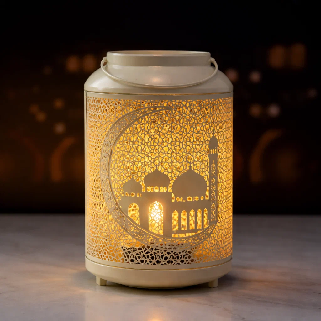 ديكور اسلامي ابيض كبير [ عبوة 24 ]