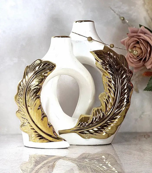 فازة دبيل ريشه ذهبي [ عبوة 18 ]