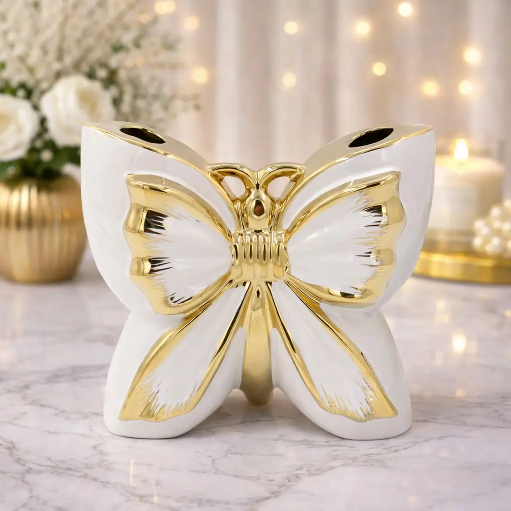 فازة فراشة شكل جديد وسط [ عبوة 48 ]