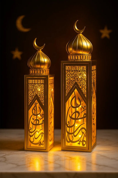 طقم 2 ماذنة ديكور [ عبوة 6 ]