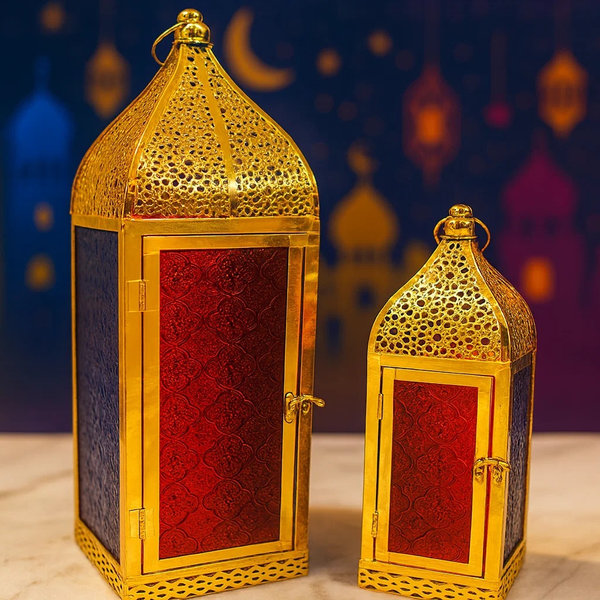 طقم فانوس كبير معدن 2 ق [ عبوة 6 ]