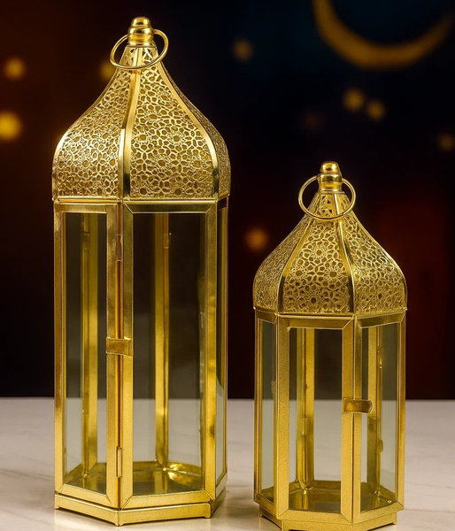 طقم فانوس كبير معدن 2 ق [ عبوة 6 ]