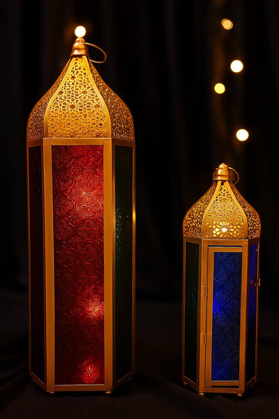 طقم فانوس كبير معدن 2 ق [ عبوة 6 ]