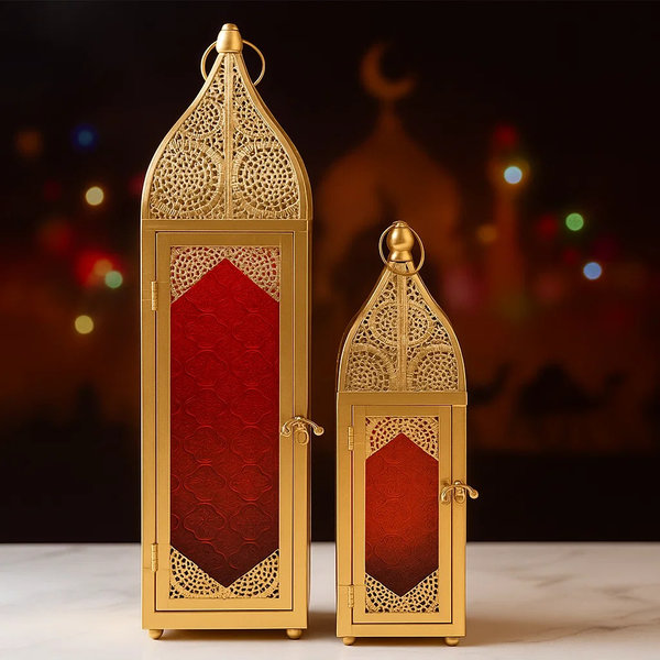 طقم فانوس كبير معدن 2 ق [ عبوة 6 ]