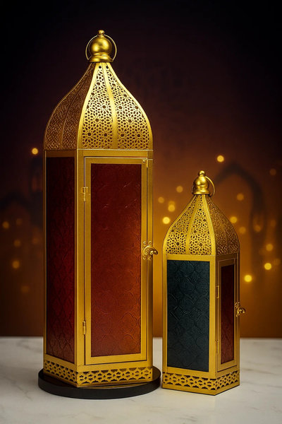 طقم فانوس كبير معدن 2 ق [ عبوة 6 ]