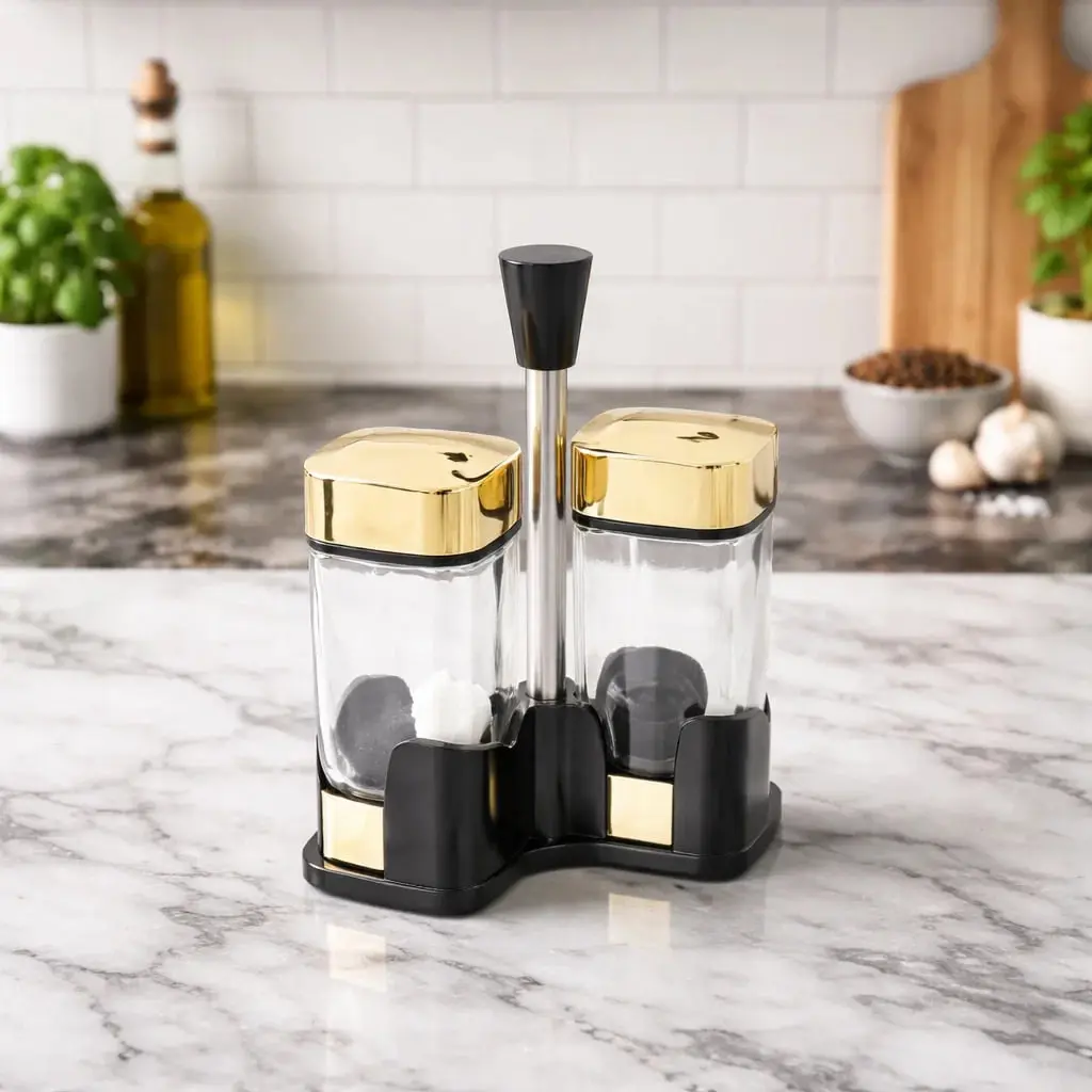 ملاحة زجاج 2*1 بالاستاند جولد*42