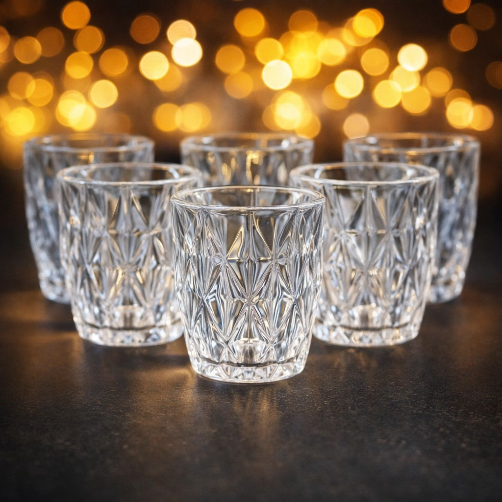 طقم 6 اكواب كرستال  الماس [عبوه 12]