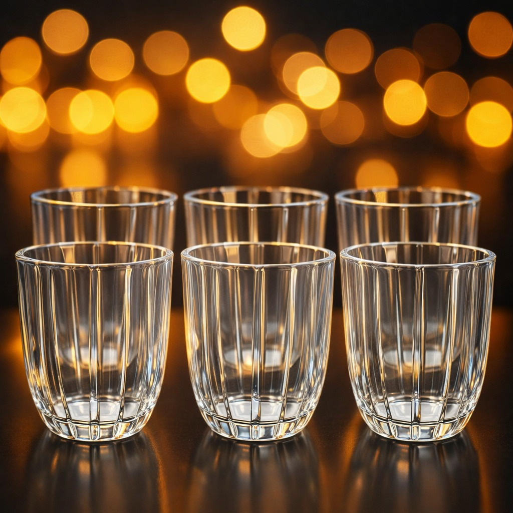 طقم 6 اكواب كرستال كلاسيك [عبوه 8]