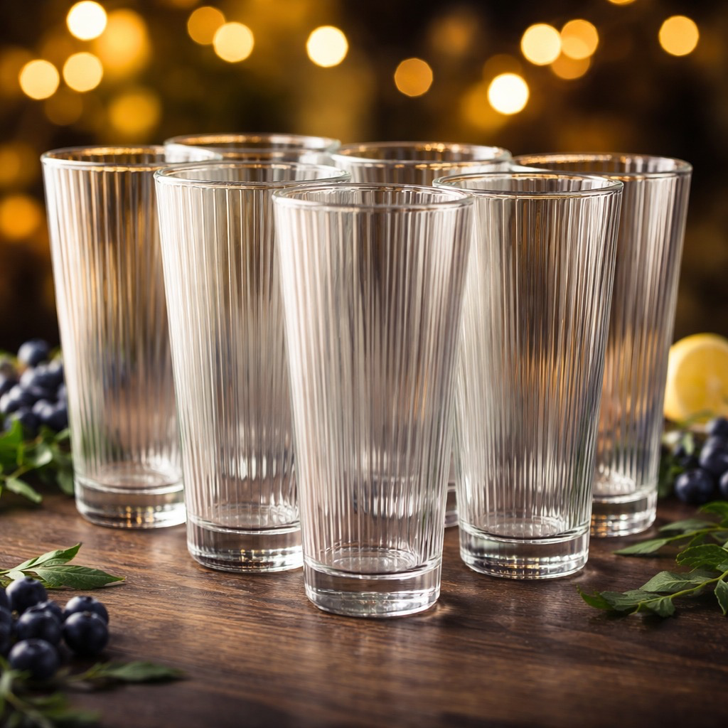 طقم 6 اكواب كرستال طويل[عبوه 8]