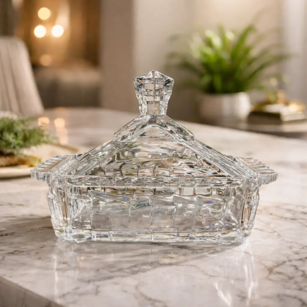 بونبنيره زجاج  بغطاء (عبوه 8)