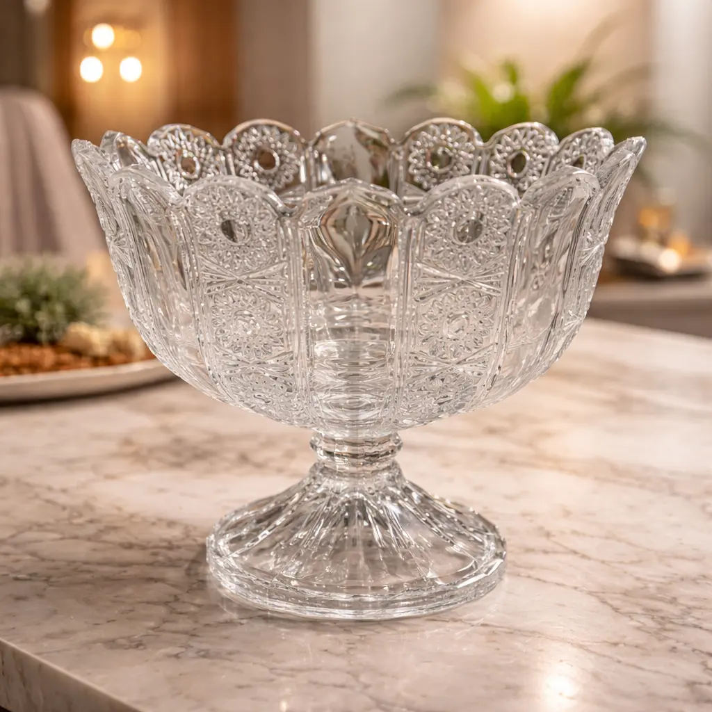 طبق فاكهه زجاج (عبوه 4)