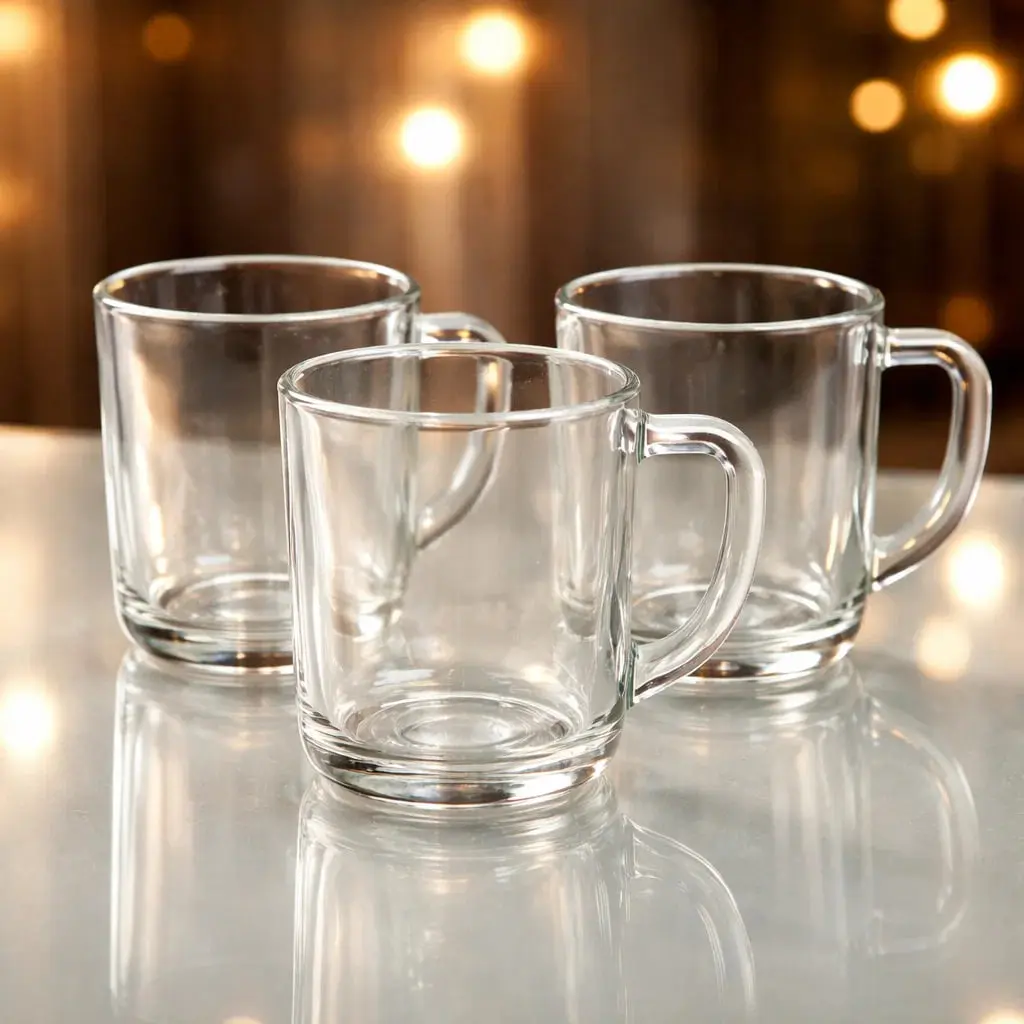 طقم مجات زجاج 3 قطع (عبوه 16)