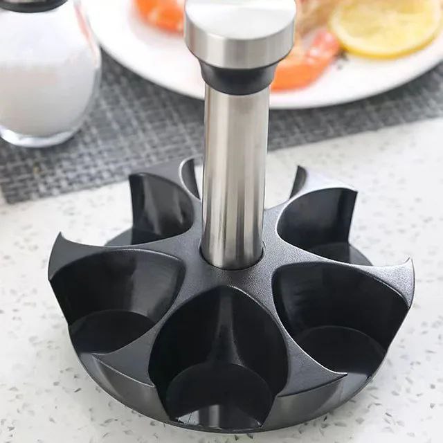 طقم توابل زجاج 6 ق دوار*12