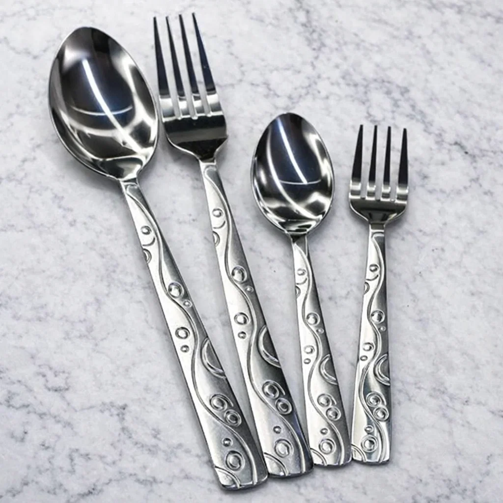 طقم معالق و شوك سيلفر * 100