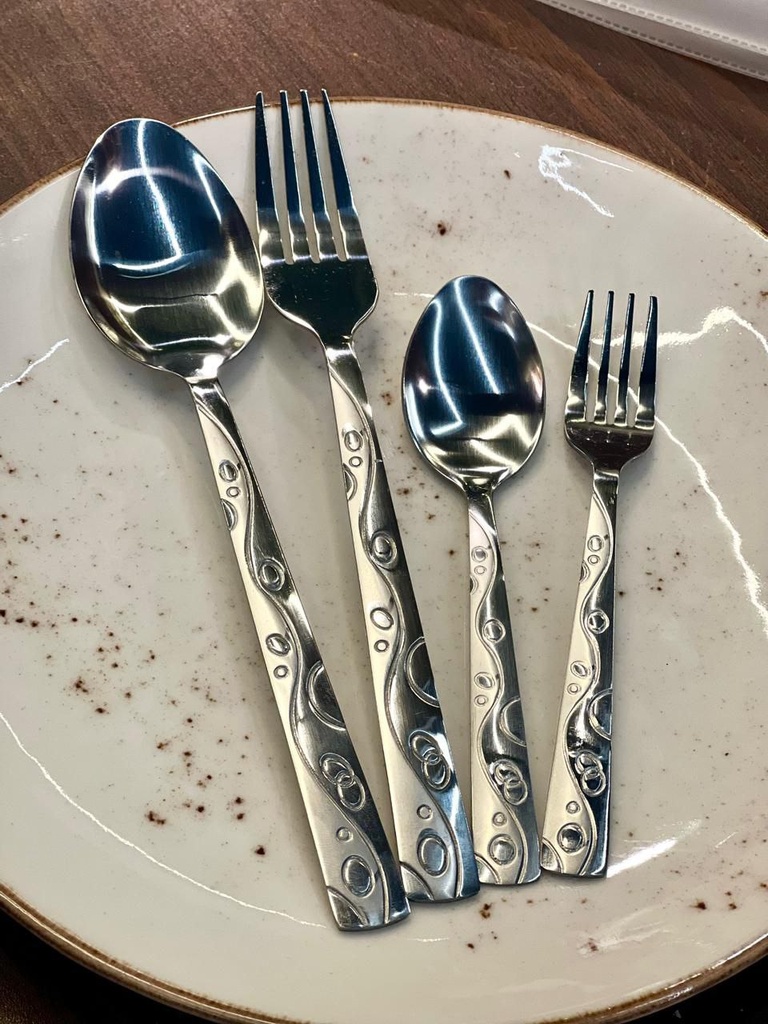 طقم معالق و شوك سيلفر * 100