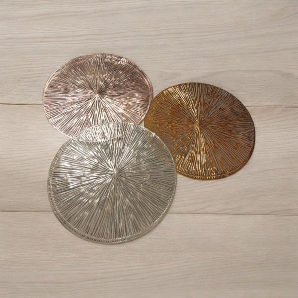 كوستر اشكال ذهبي روزجولد ذهبي لامع*300