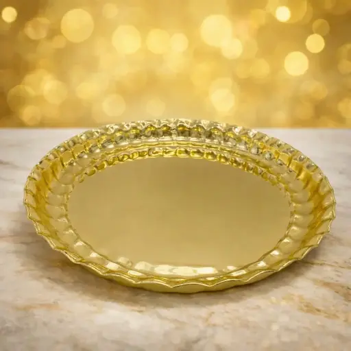 [DD-498] صينية استانلس ذهبي 50سم*40