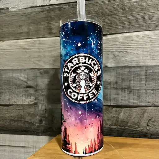 [F-538 C] مج حراري 500 مللي ستار ازرق - ستار ورد موف * 50