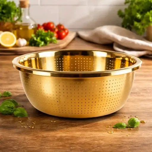 [AA-488] مصفاة استانلس ذهبي 30سم*60