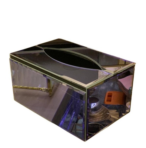 [G-378] علبة مناديل مرايه اسود * 24