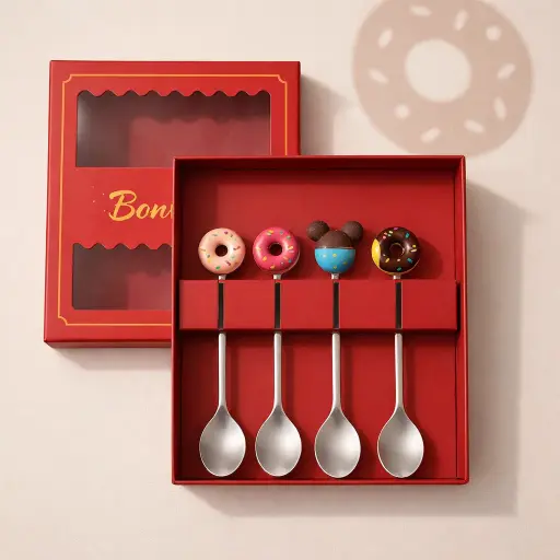 [SS-199] طقم 4معلقه استانلس [عبوه 200]