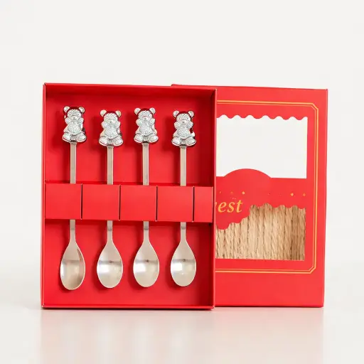 [SS-201] طقم 4معلقه استانلس [عبوه 200]