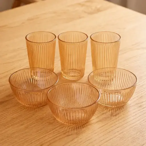 [GG-443] طقم زجاج 3 شوب + 3 بوله * 12