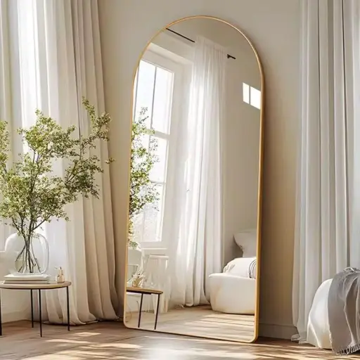 [X-278] مرايا 50*160 سم ذهبي ضد الكسر بيضاوي X-278 [عبوه 6]