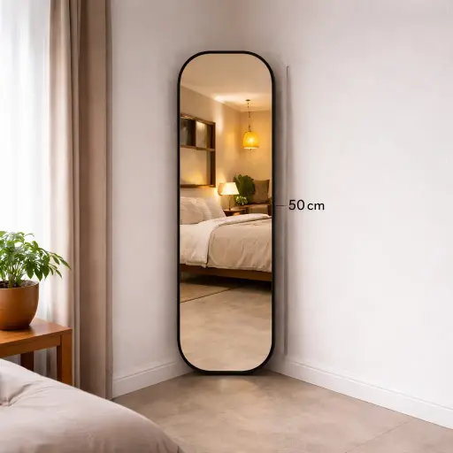 [X-289] مرايا 40*160 سم اسود ضد الكسر مربع X-289 [عبوه 6]