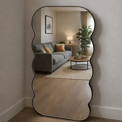 [X-297] مرايا 40*80 سم اسود ضد الكسر موجه X-297 [عبوه 16]