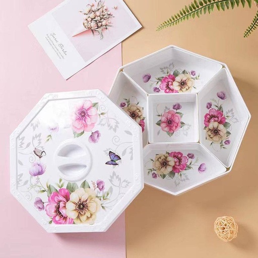 [XX-1749] طبق تسالي بلاستيك [عبوة 16 ]