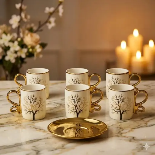 [MF-9C] طقم قهوه بورسلين*24